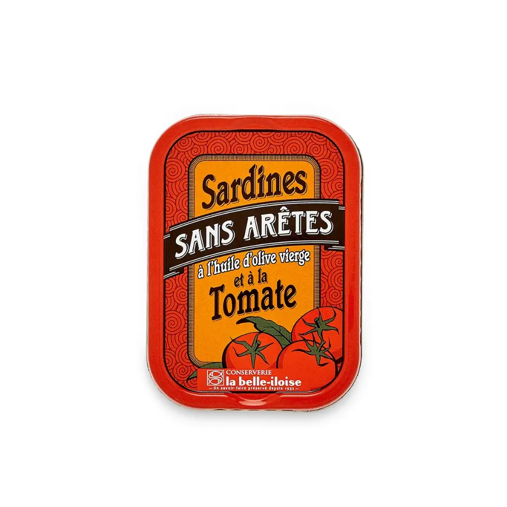 Sardines entières sans arêtes à l'huile d'olive vierge et tomate 115gr