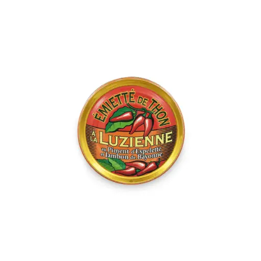 [596] Emiettes de thon Luzienne (jambon de Bayonne et piment d'Espelette) 80gr