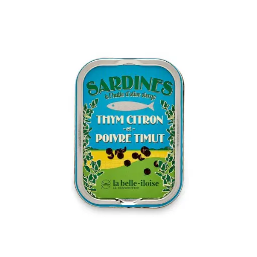 [547] Sardines au poivre de timut (thym citron, poivre de timut) 115gr
